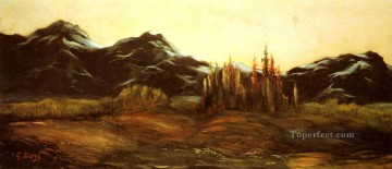 Louis Christophe Un paisaje montañoso con un paisaje en globo Gustave Doré Pinturas al óleo